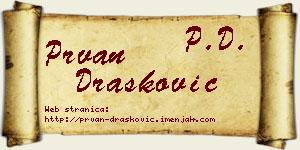 Prvan Drašković vizit kartica